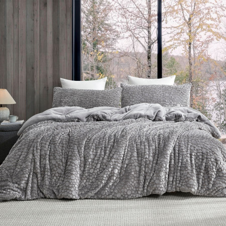 Tons of Texture - Coma Inducer® Alaskan King Comforter - Space Gray