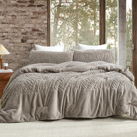 Faded Zebra - Coma Inducer® Alaskan King Comforter - Pepper Taupe Gray