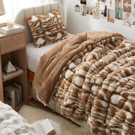 Oh Deer - Coma Inducer® Oversized Twin Comforter - Fawn Brown