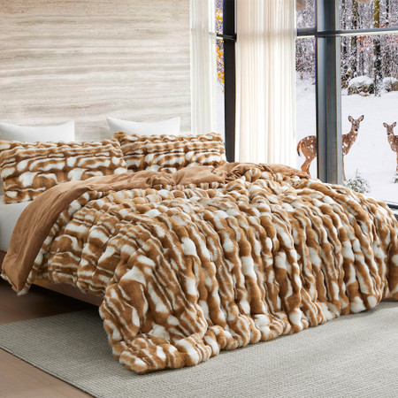 Oh Deer - Coma Inducer® Oversized King Comforter - Fawn Brown