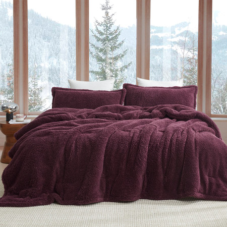 Unfluffin Believable - Coma Inducer® Oversized Queen Comforter - Burgundy