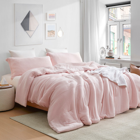 Sweater Weather - Coma Inducer® Oversized Queen Comforter - Cardigan Pink