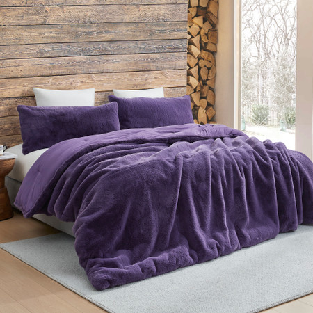 Chunky Bunny Some Like It Cold - Coma Inducer® Oversized Queen Comforter - Dark Purple