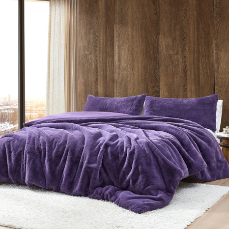 Chunky Bunny Some Like It Cold - Coma Inducer® Oversized Queen Duvet Cover - Dark Purple