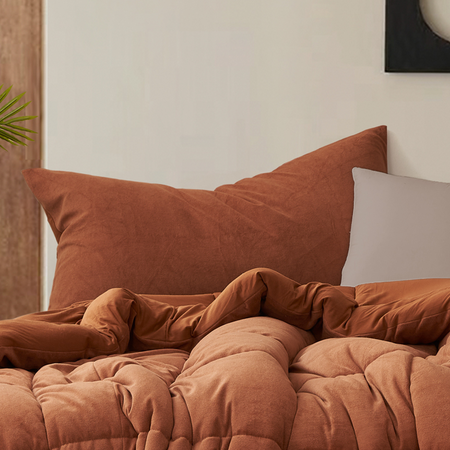 (2) Fallin for Fall - Coma Inducer® Standard Shams - Ginger