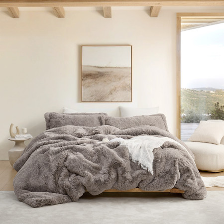 1250 Chunky Bunnies 2X - Coma Inducer® Oversized Queen Comforter Set - Taupewood