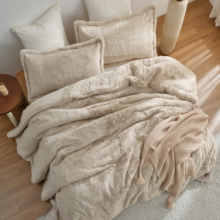 I Am Bed Serious - Coma Inducer® Oversized King Comforter Set - Taupe Cream