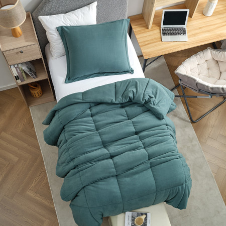 If My Bed Was a Hippo - Coma Inducer® Oversized Twin Comforter - Tanzania Teal