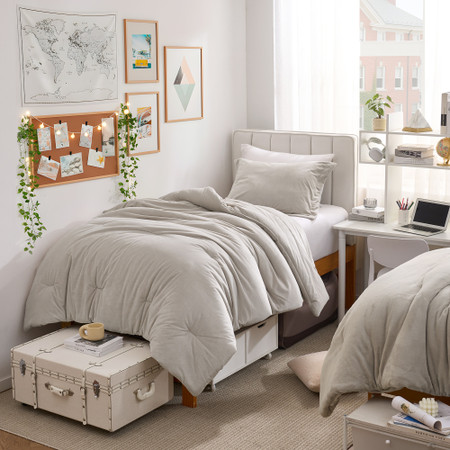 Love Thick® - Lofty Coma Inducer® Oversized Twin Comforter Set - Pumice Steel