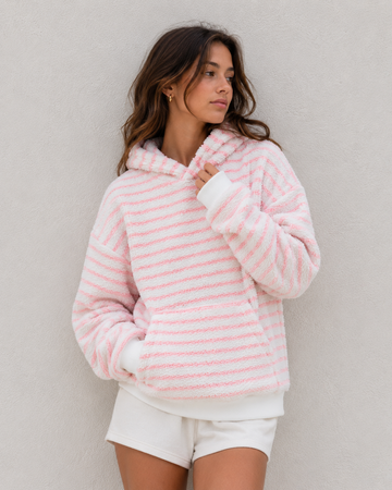 Coma Hoodie™ - Looks Soft - Pink Stripe