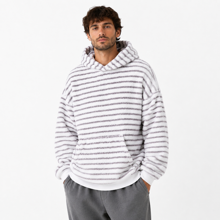 Coma Hoodie™ - Looks Soft - Gray Stripe - Men's