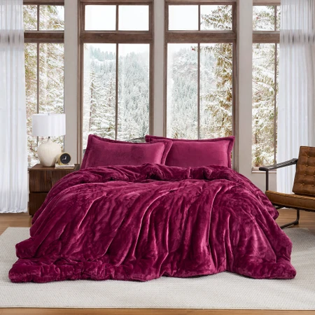 Me Too Comfy - Coma Inducer® Oversized King Comforter Set - Winter Red Plum