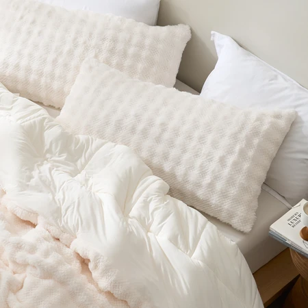 Snowball Honeycomb - Coma Inducer® King Sham (2-Pack) - Cream