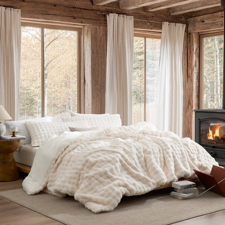 Snowball Honeycomb - Coma Inducer® Oversized Comforter - Cream