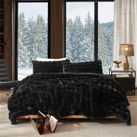 Snowball® Chunky Bunny® Bare Bottom® - Coma Inducer® Oversized Queen Comforter - Almost Black