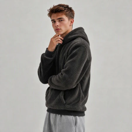 Coma Hoodie™ - The Original Plush - Charcoal Black - Men's