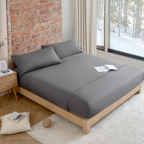Neutral Charcoal Gray Alaskan King Bedding Sheets