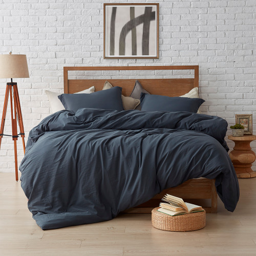 Natural Loft® Queen Comforter - Faded Black