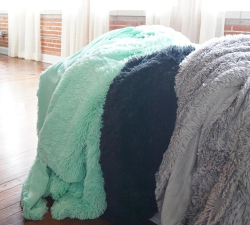 Long Plush Twin Extra Large Bedding Blanket Trendy Purple Oversized Twin Bedding Essentials