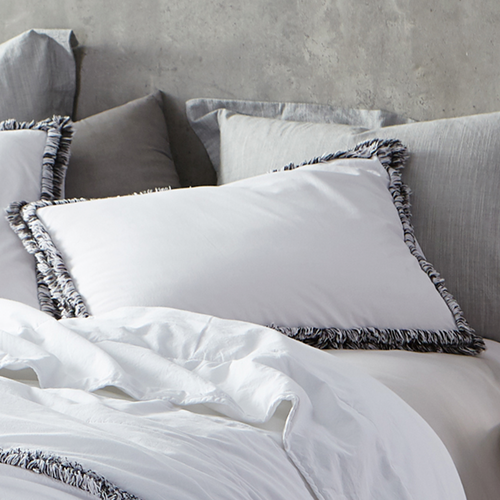 Textured Bedding Accessories Trendy Standard Queen Size Pillow Sham 200 Thread Count Cotton Pillow Cover