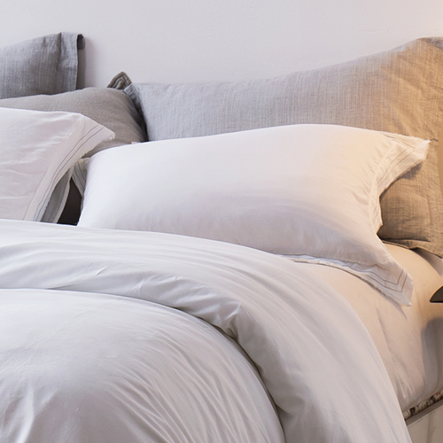 European Made Luxury Bedding Essentials 300 Thread Count Cotton Sateen Machine Washable Pillow Sham