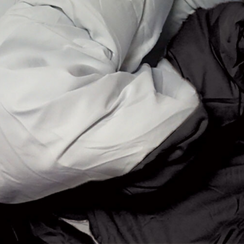 Glacier Gray/Black Reversible Full Comforter - Oversized Full XL Bedding