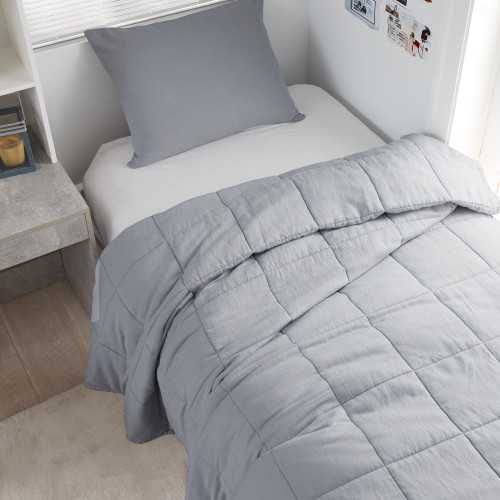 Dark Sky Reserve - Bamboo Linen Twin XL Comforter - Portugal Made - Distressed Gray