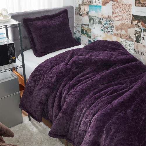 Wriggle With It - Coma Inducer® Oversized Twin Comforter - Darkest Possible Purple