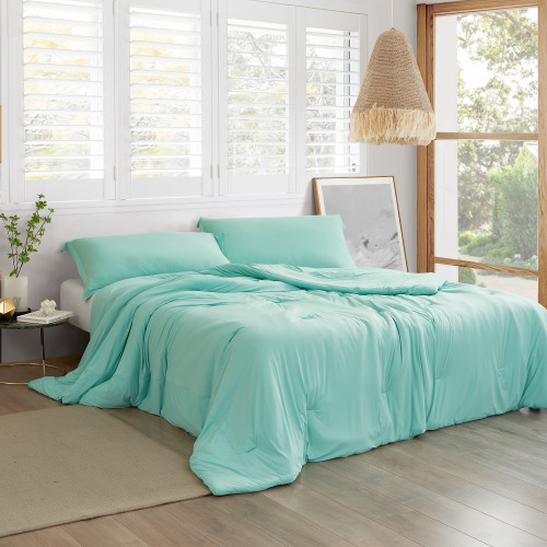 Cool It Boi - Coma Inducer® Alaskan King Comforter - Aqua Ocean Green