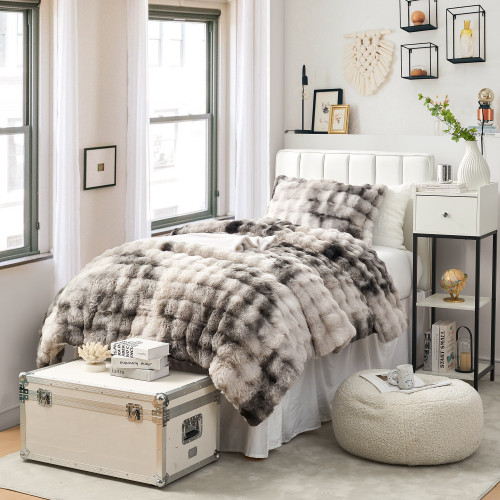Snowball Double Chunky Bunny - Coma Inducer® Oversized Twin Comforter Set - Messy Storm Gray