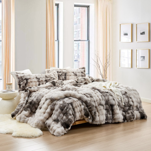 Snowball Double Chunky Bunny - Coma Inducer® Oversized Comforter Set - Messy Storm Gray