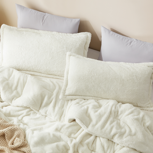 (2) Coma Inducer® Standard Shams - The Original Plush - Stalactite Cream