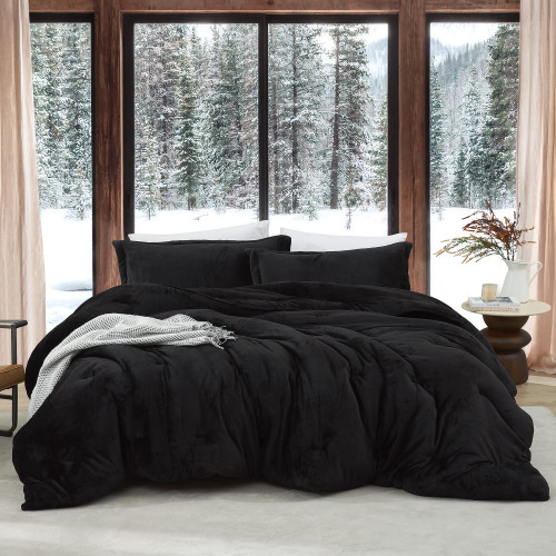 Thicker Than Thick® - Coma Inducer® Alaskan King Comforter Set - Standard Plush Filling - Real Black