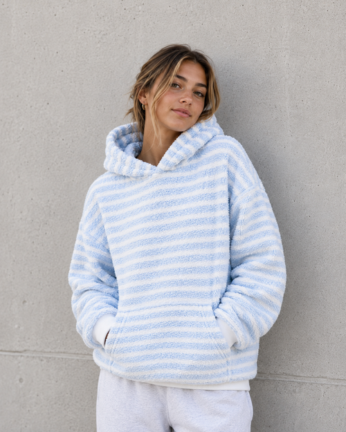 Coma Hoodie - Smoke Blue Stripe