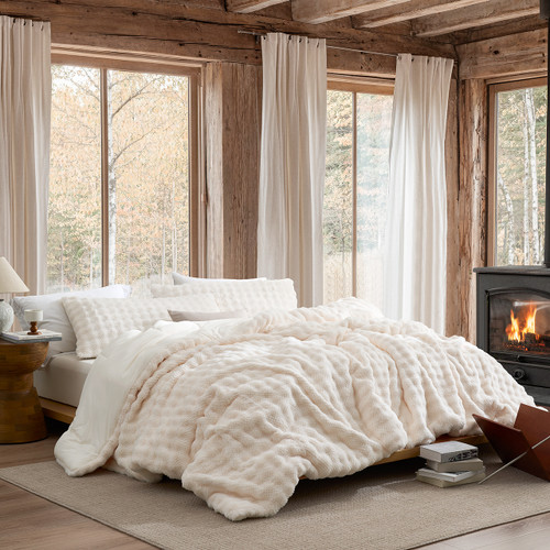 Snowball Honeycomb - Coma Inducer® Oversized King Comforter - Cream
