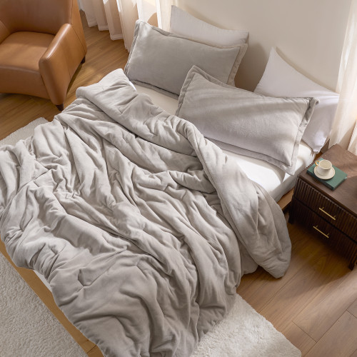 Resting Bed Face - Coma Inducer® Oversized Queen Comforter Set - Sweatshirt Gray