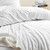 Machine Washable Queen Oversized Comforter Cover Off White Queen XL Duvet Cover
