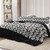 Trendy Black and White Twin, Queen, or King Oversized Comforter Set with Textured Chevron Design
