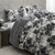 Black and White Twin XL Comforter Set Marble Pattern Neutral Color Twin XL Bedding Decor