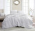 Machine Washable White Twin XL, Full XL, Queen XL, or King XL Pretty Pin Tuck Textured Comforter Set