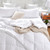 Machine Washable King Oversized Comforter Set with Matching Pure White King Pillow Shams