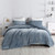 Machine Washable Twin Oversized Comforter Cover Set Includes Matching Navy Blue Standard Size Pillow Sham