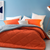 Orange/Gray Reversible Queen Comforter - Oversized Queen XL Bedding