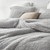 Gray King XL Bedding Set Includes Oversized King Plush Comforter and Set of Two King Pillow Shams