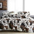 Oversized Queen Short Plush Comforter Trendy Country Chic Bedroom Decor for Queen Sized Bed