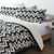 Trendy Twin XL, Queen XL, or King XL Bedding Essentials Black and White Oversized Comforter Set with Chevron Design