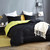 Unique Twin XL Bedding Essentials Yellow and Black Twin XL Reversible Comforter Made with Machine Washable Bedding Materials