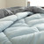 Light Gray and Medium Gray Reversible Oversized Twin Comforter Made with Ultra Soft Bedding Materials