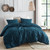 Textured Waves Twin XL Comforter - Supersoft Nightfall Navy