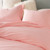 4 Piece Oversized King Comforter Set Thick King XL Comforter with Pink King XL Duvet Cover and Matching Pink King Size Shams